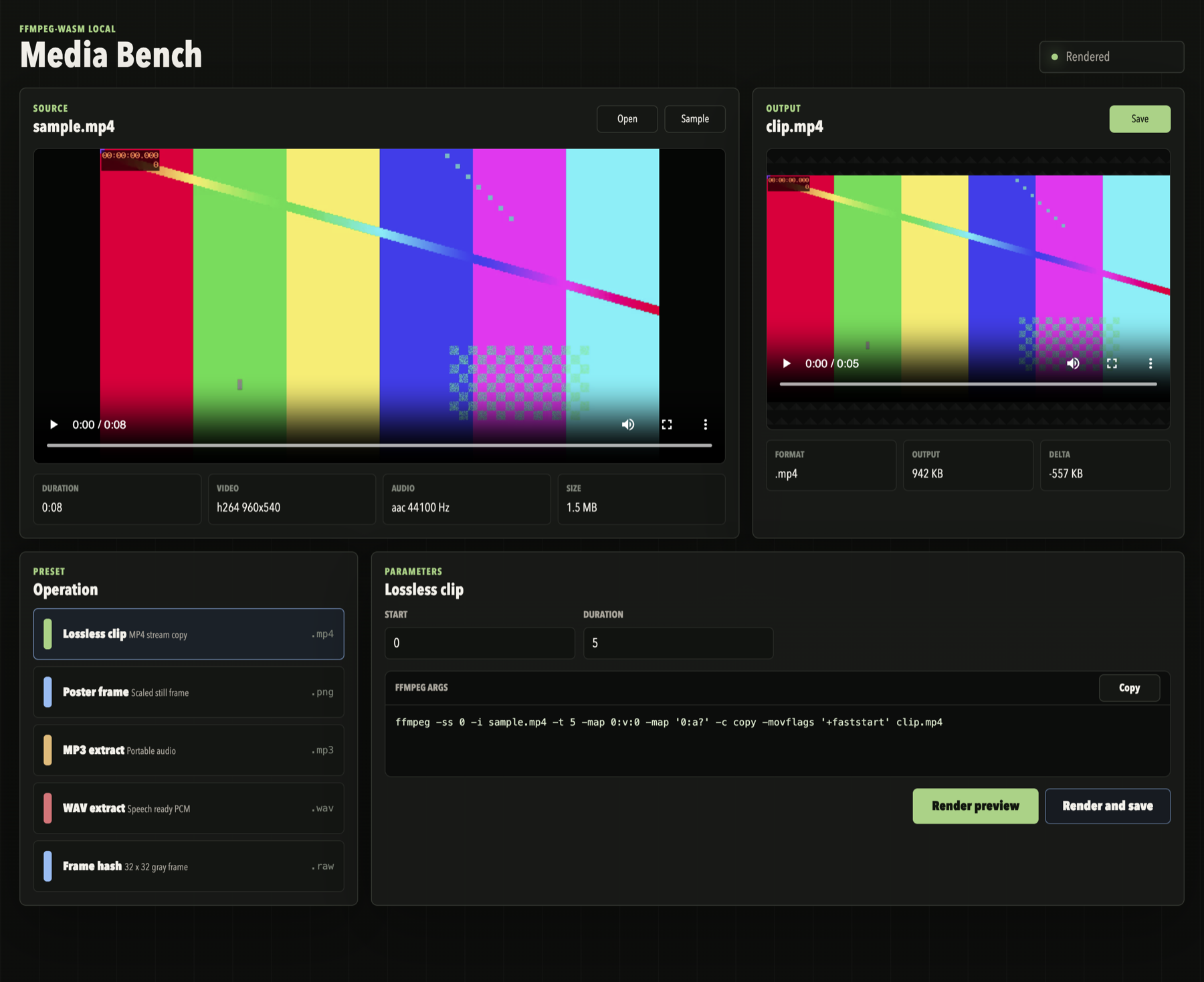 Media Bench playground